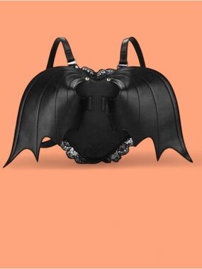 AZA Gothic Bat Wing Heart Backpack